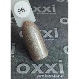 Гель лак OXXI №96 (світлий бежевий з голографічними блискітками)