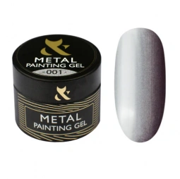 Гель краска "Жидкий металл" F.O.X Metal painting gel №01 (серебро)