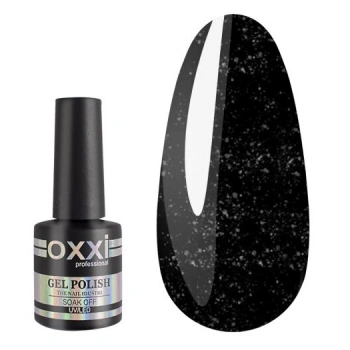 Гель лак OXXI №205 (чорний зі срібними блискітками)