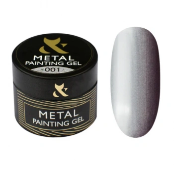 Гель краска "Жидкий металл" F.O.X Metal painting gel №01 (серебро)