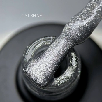 SAGA гель лак  хрустальная кошка CAT SHINE (серебро)